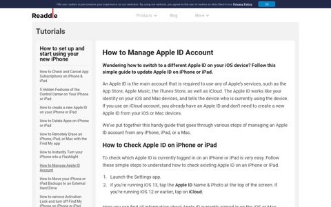 How to Manage Apple ID Account | Change Apple ID on iOS