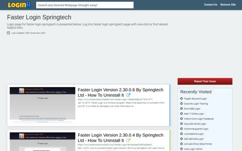 Faster Login Springtech - Loginii.com