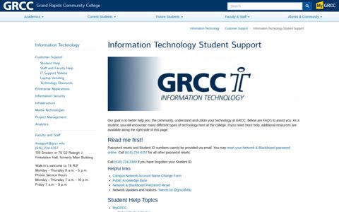 Information Technology Student Support | Grand Rapids ...