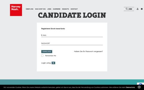 Candidate login | Harvey Nash Deutschland