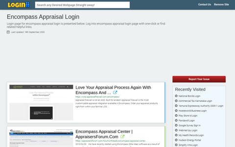 Encompass Appraisal Login - Loginii.com