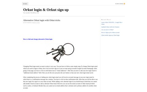 Alternative Orkut login with Orkut tricks