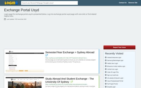 Exchange Portal Usyd - Loginii.com