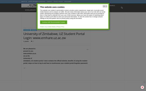 University of Zimbabwe, UZ Student Portal Login: www ...