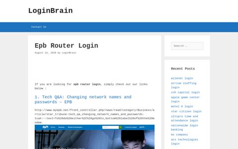 epb router login - LoginBrain