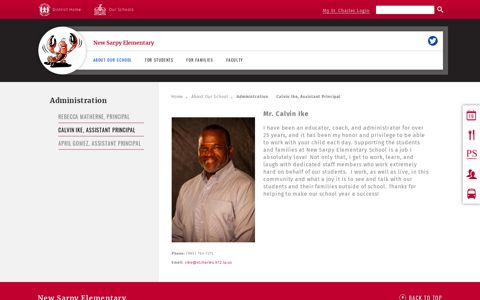 Administration / Calvin Ike, Assistant Principal