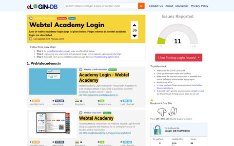 Webtel Academy Login
