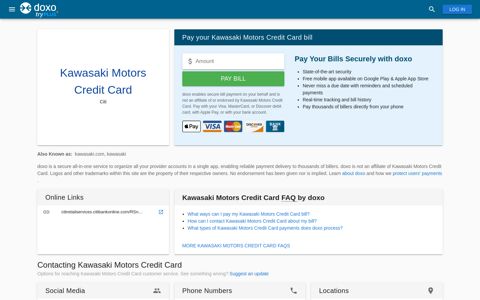 Kawasaki Motors Credit Card | Make Your Retail Store Card ...