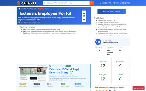 Extensis Employee Portal