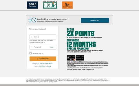 Manage Your Dicks Credit Card Account