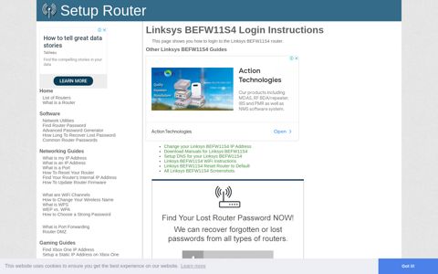 How to Login to the Linksys BEFW11S4 - SetupRouter