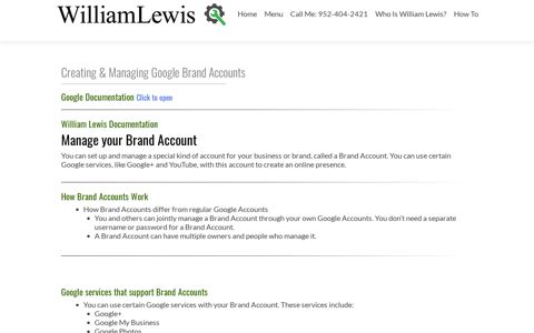 How To Create & Manage Google Brand Accounts | William ...