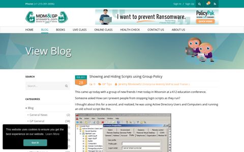 Showing and Hiding Scripts using Group Policy - View Blog
