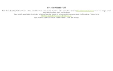 Federal Direct Loans