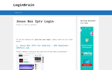 jesus box iptv login - LoginBrain