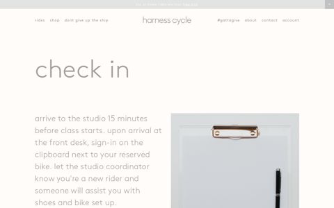 check in — Harness Cycle