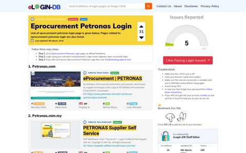 Eprocurement Petronas Login