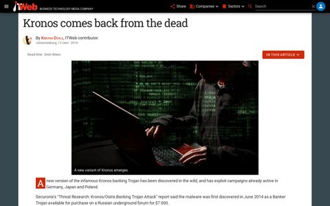 Kronos comes back from the dead | ITWeb