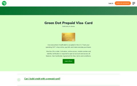 Prepaid Card: Green Dot