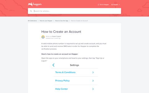 How to Create an Account | Hopper Support