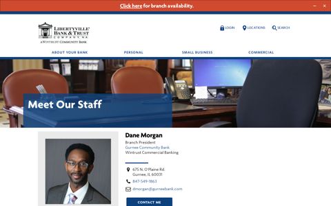 Dane Morgan | Libertyville Bank & Trust Company, N.A.