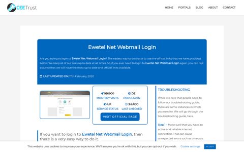 Ewetel Net Webmail Login - Find Official Portal - CEE Trust