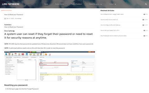 How-to Reset your Password