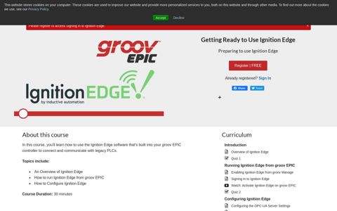 Signing in to Ignition Edge - Opto 22 Training