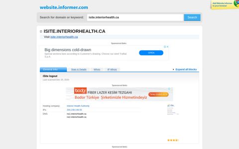 isite.interiorhealth.ca at WI. iSite logout - Website Informer
