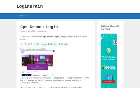 cps kronos login - LoginBrain