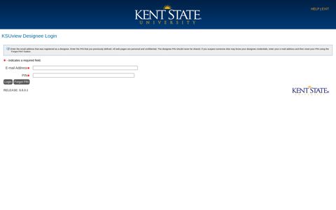 KSUview Designee Login - Kent State University Self Service