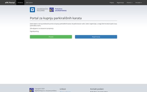 Portal za kupnju parkirališnih karata