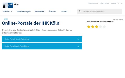 Online-Portale der IHK Köln