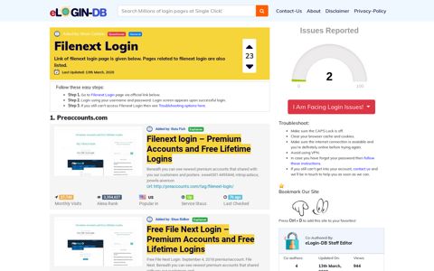 Filenext Login - A database full of login pages from all over the ...