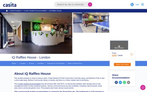 iQ Raffles House, London | Student Accommodation