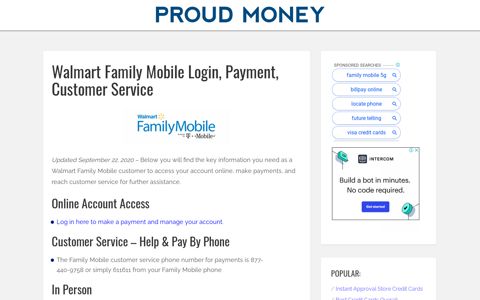 Walmart Family Mobile Login, Payment, Customer Service ...