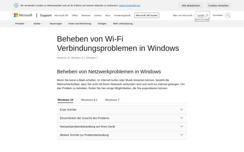 Beheben von Wi-Fi Verbindungsproblemen in Windows