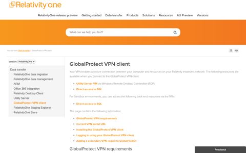 GlobalProtect VPN client