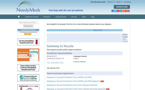 Gateway to Nucala - NeedyMeds
