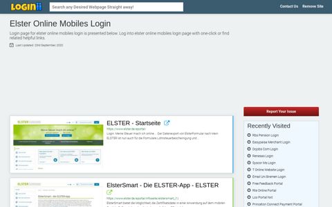 Elster Online Mobiles Login