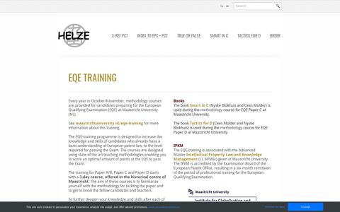 EQE training Maastricht - Helze publisher