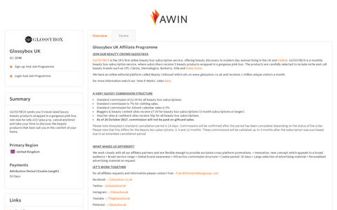 Glossybox UK Affiliate Programme - Awin