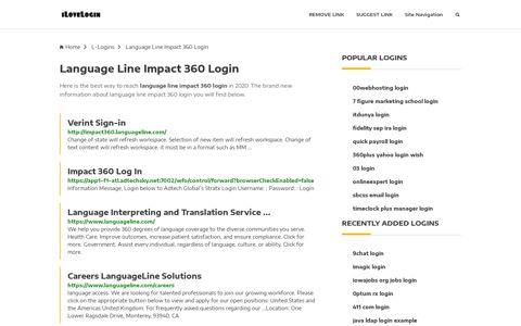 Language Line Impact 360 Login ❤️ One Click Access - iLoveLogin