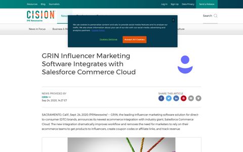 GRIN Influencer Marketing Software Integrates with Salesforce ...