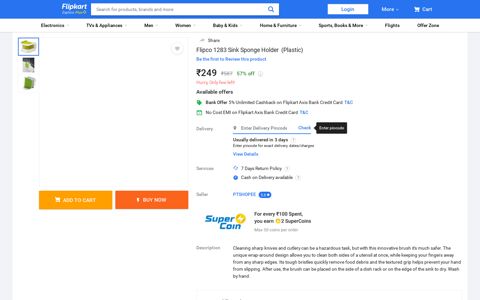 Flipco 1283 Sink Sponge Holder Price in India - Buy Flipco ...