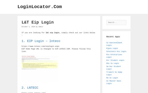 L&T Eip Login - LoginLocator.Com