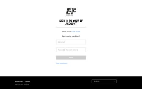 Sign in to your EF account