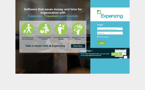 Login - Expenzing Expense Management