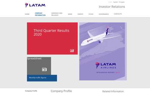 Company Profile | Investor Relations | LATAM Airlines Group SA