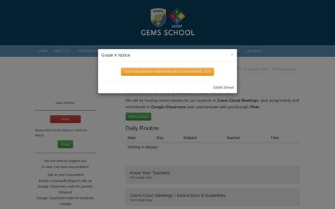 Study Portal - Login - GEMS School